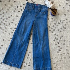 SPANX Flare & Wide Leg Blue Jeans